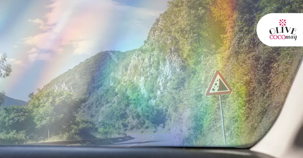 rainbows in car windows